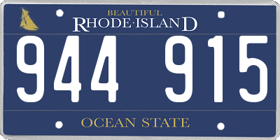 RI license plate 944915