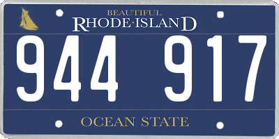 RI license plate 944917