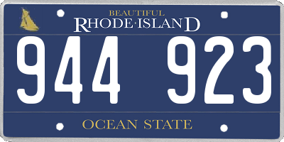RI license plate 944923