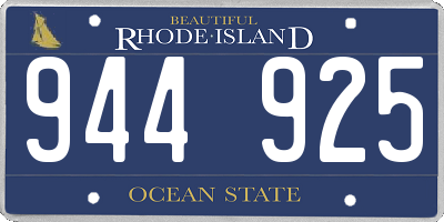 RI license plate 944925
