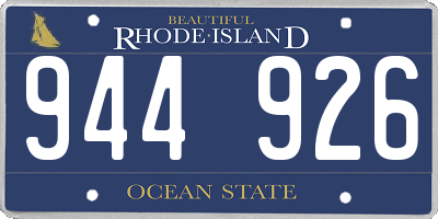 RI license plate 944926