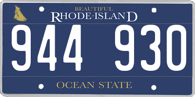RI license plate 944930