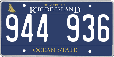 RI license plate 944936