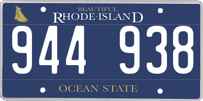 RI license plate 944938