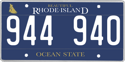 RI license plate 944940