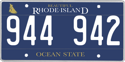 RI license plate 944942