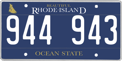 RI license plate 944943