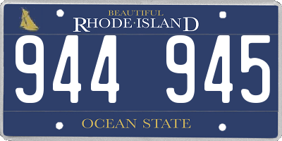 RI license plate 944945
