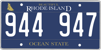 RI license plate 944947