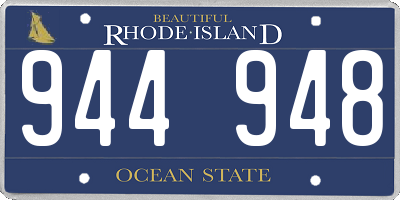 RI license plate 944948