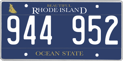 RI license plate 944952