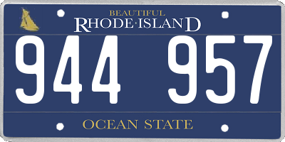 RI license plate 944957
