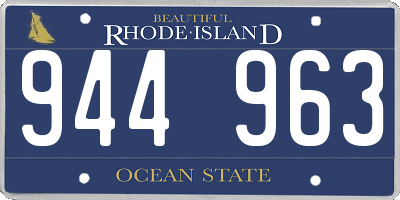 RI license plate 944963