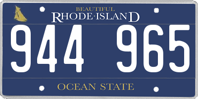 RI license plate 944965