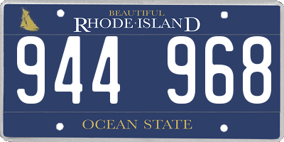 RI license plate 944968