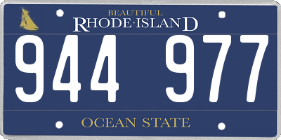 RI license plate 944977