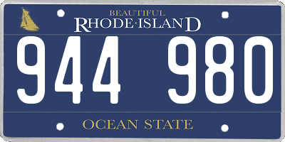 RI license plate 944980