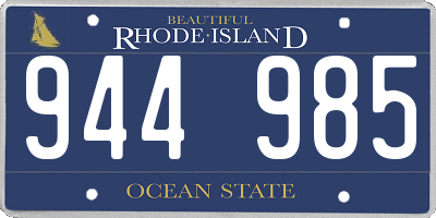 RI license plate 944985