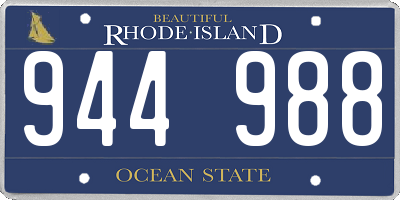 RI license plate 944988
