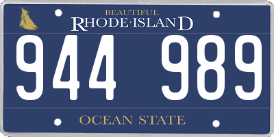 RI license plate 944989