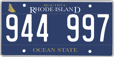 RI license plate 944997