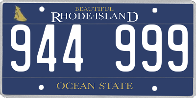 RI license plate 944999