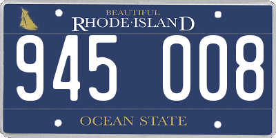 RI license plate 945008