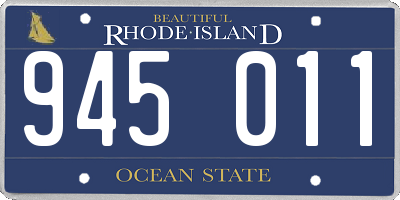 RI license plate 945011