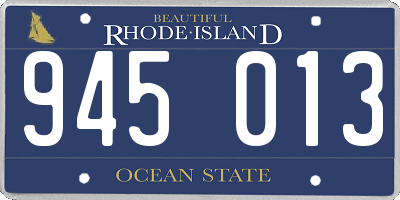 RI license plate 945013