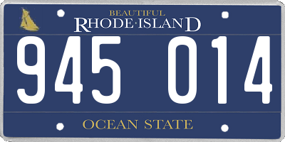 RI license plate 945014