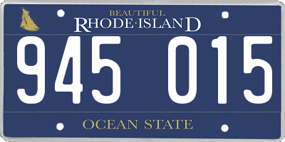 RI license plate 945015