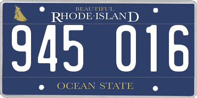 RI license plate 945016