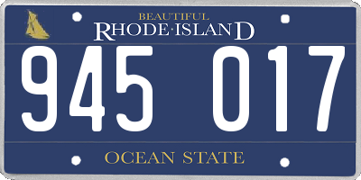 RI license plate 945017