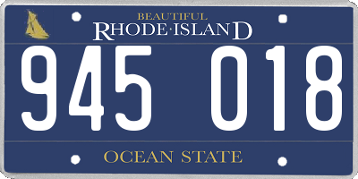 RI license plate 945018