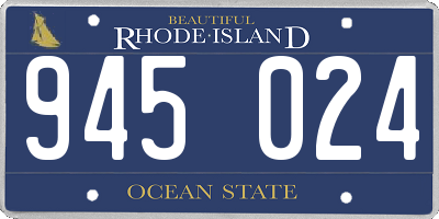 RI license plate 945024