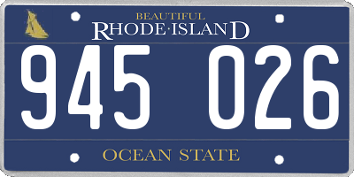 RI license plate 945026