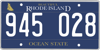 RI license plate 945028