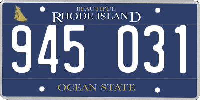 RI license plate 945031