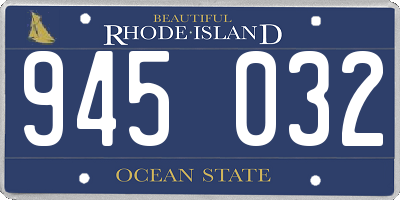 RI license plate 945032