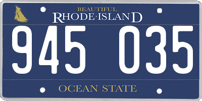 RI license plate 945035