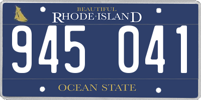 RI license plate 945041