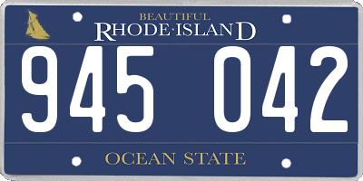RI license plate 945042