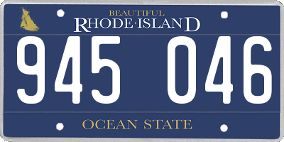 RI license plate 945046
