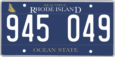 RI license plate 945049