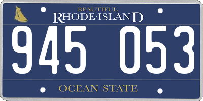 RI license plate 945053