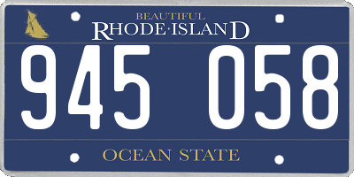 RI license plate 945058