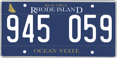 RI license plate 945059