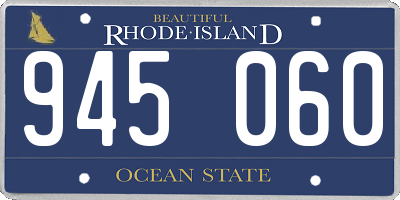 RI license plate 945060