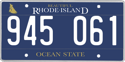 RI license plate 945061