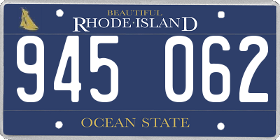 RI license plate 945062